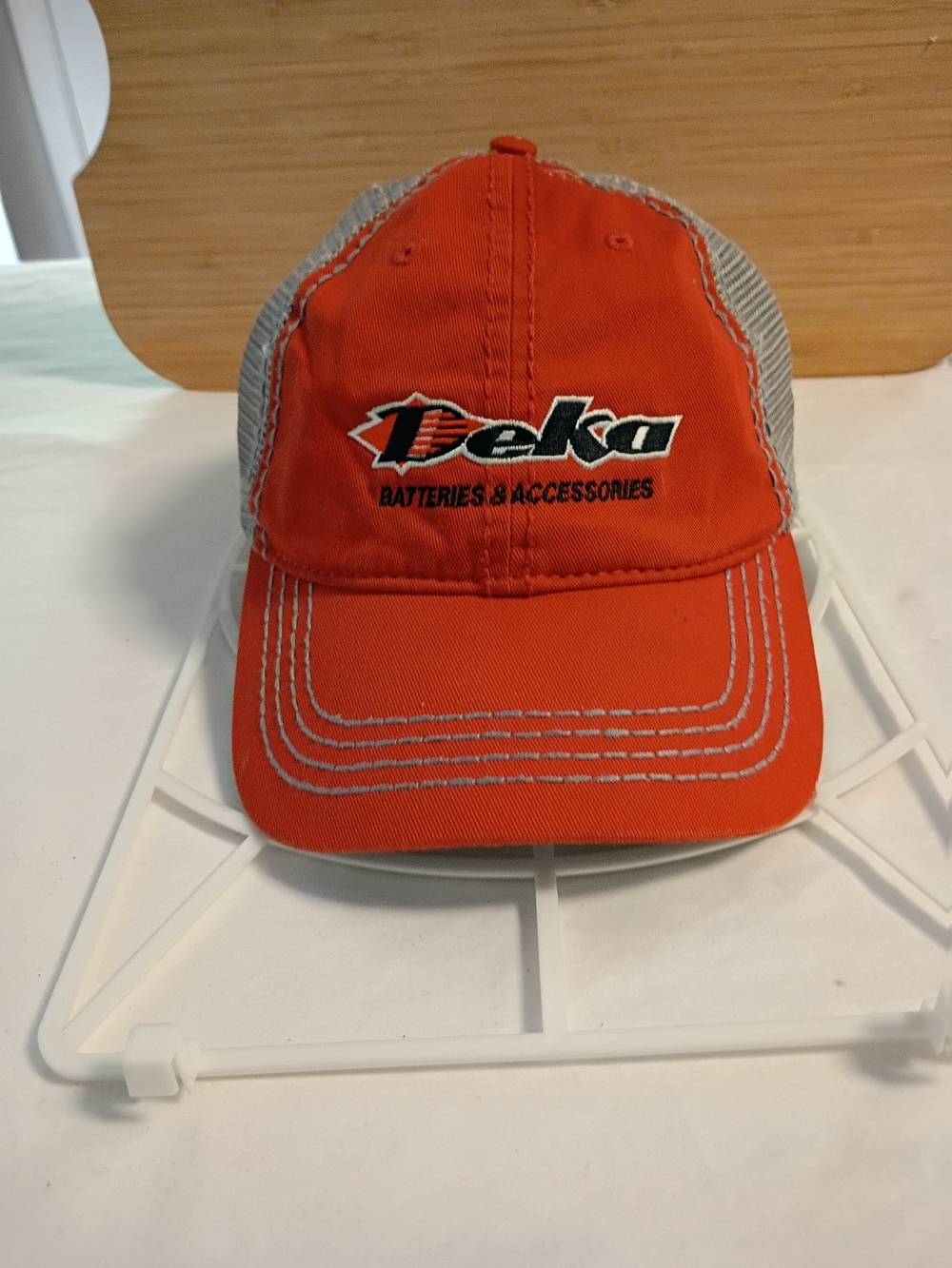 Orange and Gray Trucker Hat - Batteries & Accessories